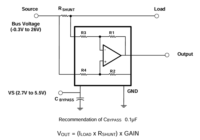 Applikations-Schaltungsdiagramm - Diodes Incorporated ZXCT180 Low-Side-/High-Side-Stromwächter